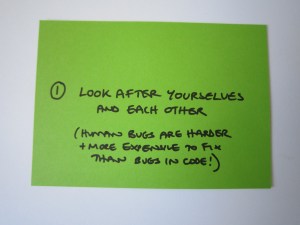 Look after yourselves