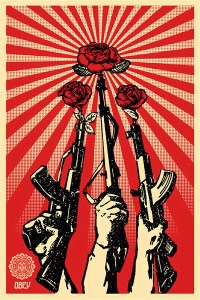 Roses in guns - my kind of secret weapon!